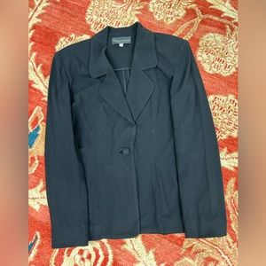 Pamela Dennis vintage black stretch crepe jacket